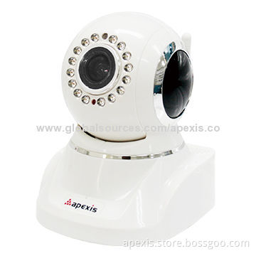Wireless Smart Home Wi-Fi PTZ Surveillance IP Cameras, Supports P2P, Pan/Tilt, Infrared Night Vision
